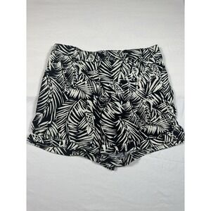Womens Forever 21 Medium Black & White Tropical Summer Dress Shorts